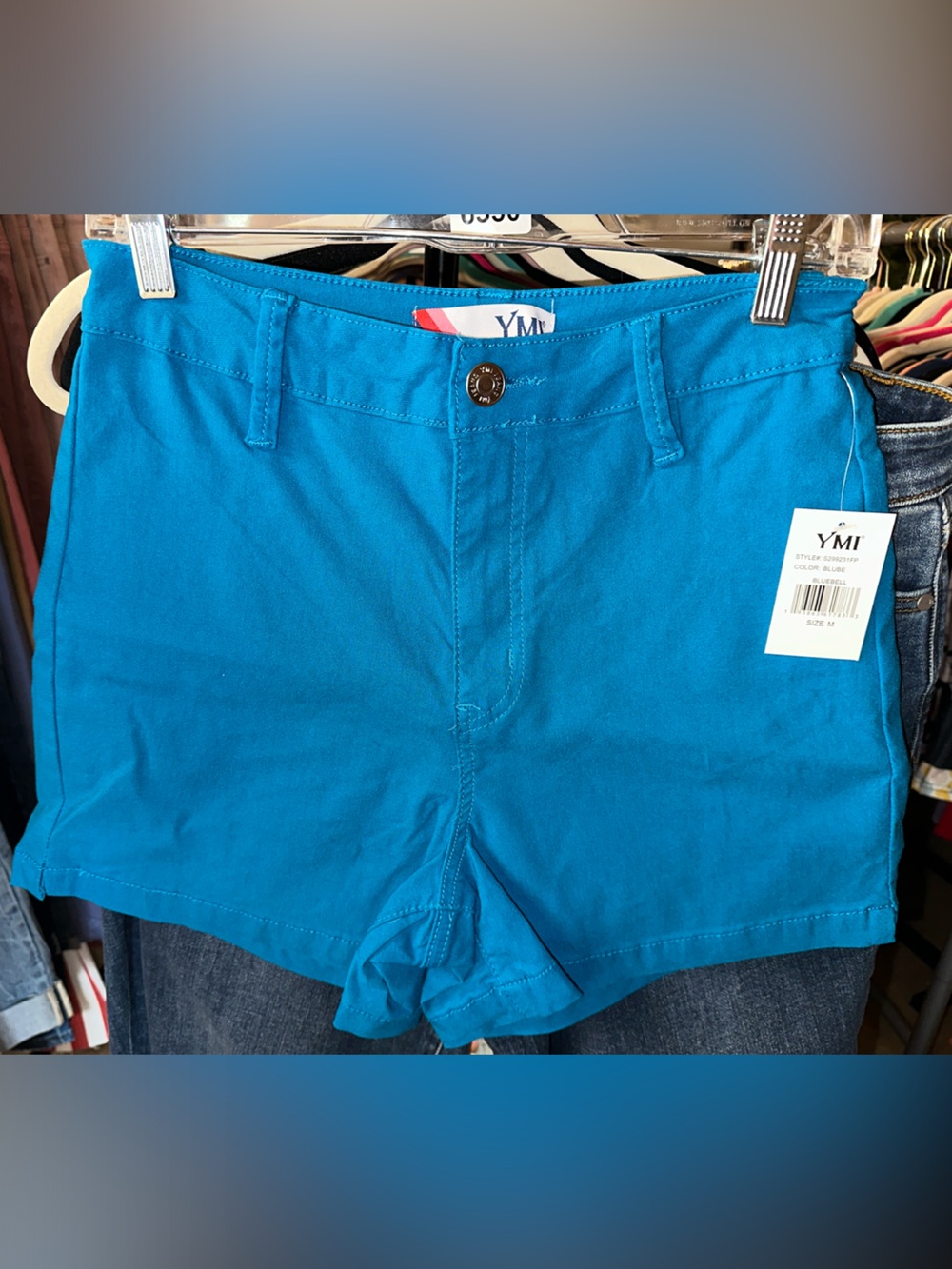 YMI Turquoise Flat Front Casual Shorts